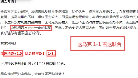 沙特联比赛前瞻：达马克VS卡迪西亚解析及比分预测